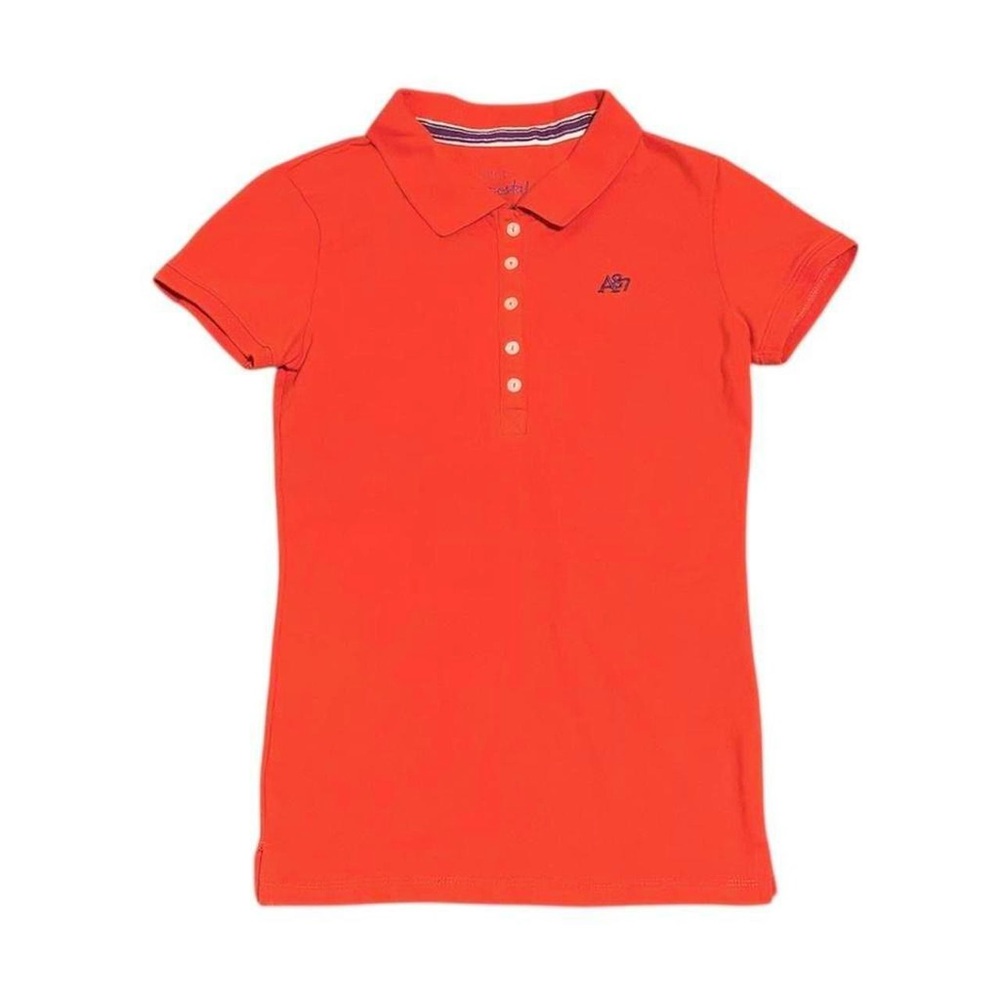 y2k Aeropostale preppy orange polo shirt
